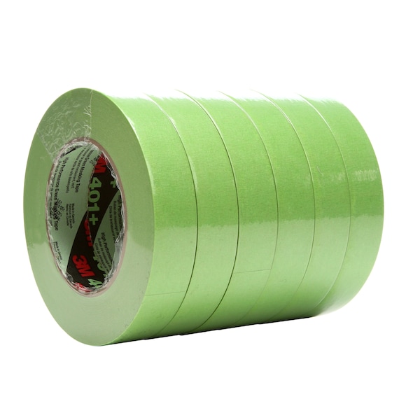 3M Masking Tape, 1x60 yd., Green, PK24, 1" W x 60 yds. L, Green, 24 PK T935401 - main
